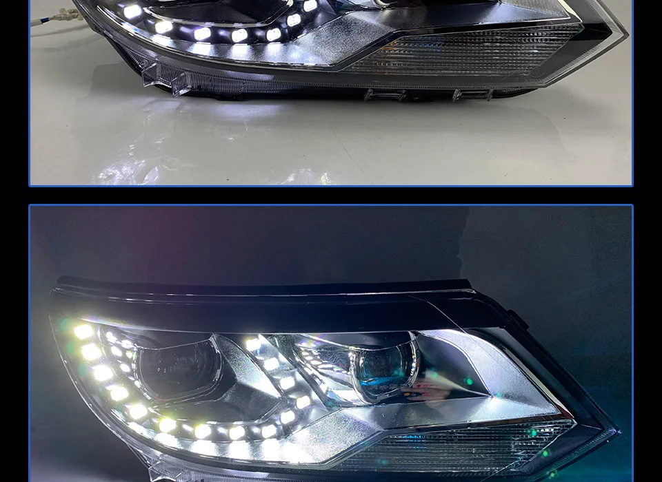 Head Lamp For Car VW Tiguan 2013- Headlights Fog Lights Daytime Running Lights DRL H7 LED Bi Xenon Bulb Car Accessories
