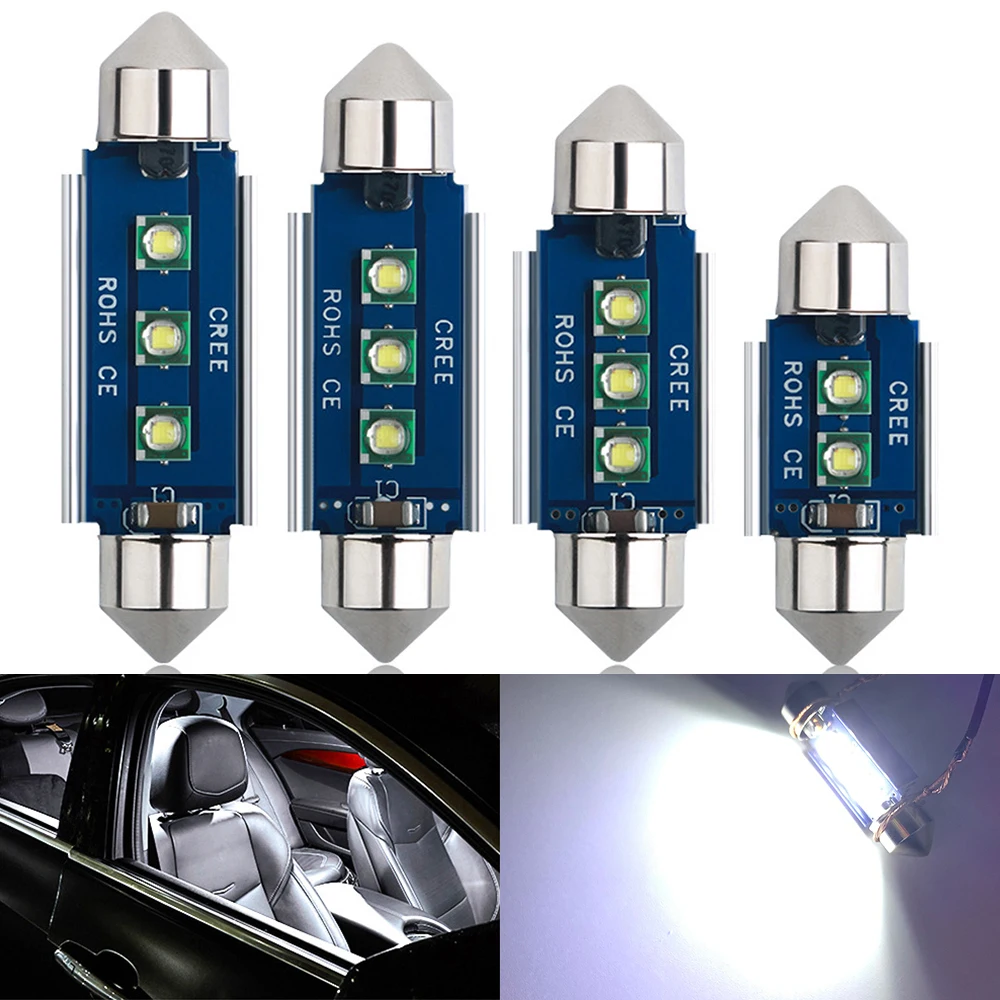 2X C5W Led C10W Festoon Light Interior Light 31mm 36mm 39mm 41mm Car
LED 2/3 Chips Leds Doom Lamp Reading Light 12V High Quality
