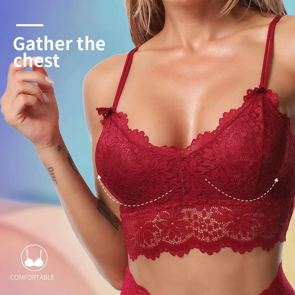 

Bralette Women's Bra Sports Bras Seamless Crop Top Push Up Wireless Lace Bra Underwear Plus Size gym fitnes running yoga bra