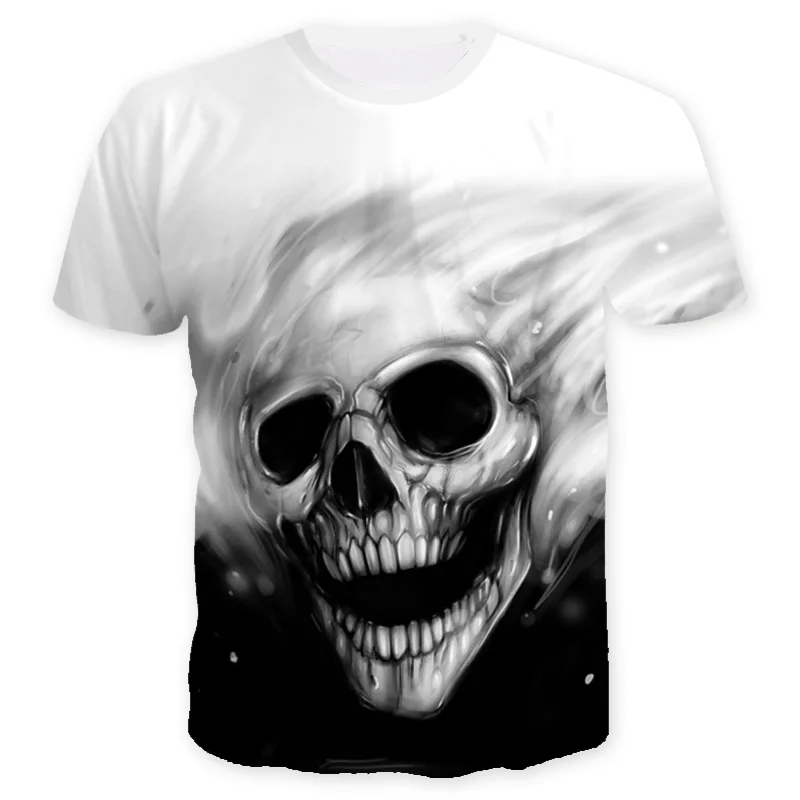 

3d T-shirts Print Skulls Men Women Hip Hop Short Sleeve Summer Tops Tees Male Casual Shirts DXTX04