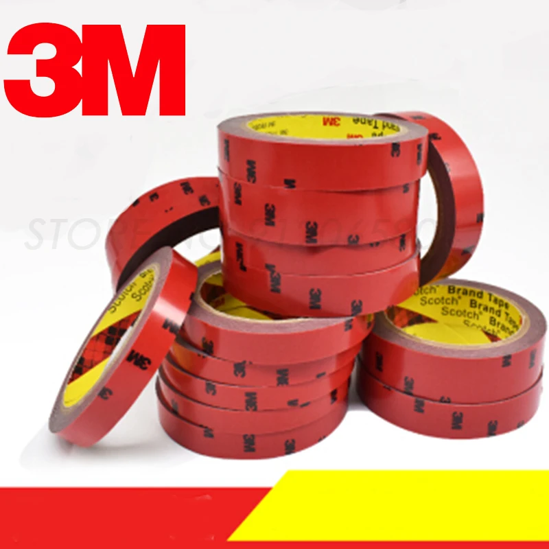 

3M Vhb Acrylic Adhesive Double Sided Tape Foam Strong Adhese Pad Waterproof High-Quality Reuse Home Car Office Deco Home 0.8MM