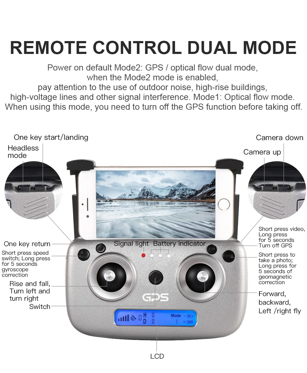 SG907 gps Дрон с 4K HD двойной камерой широкоугольный анти-встряхивание wifi FPV RC Квадрокоптер складной дроны