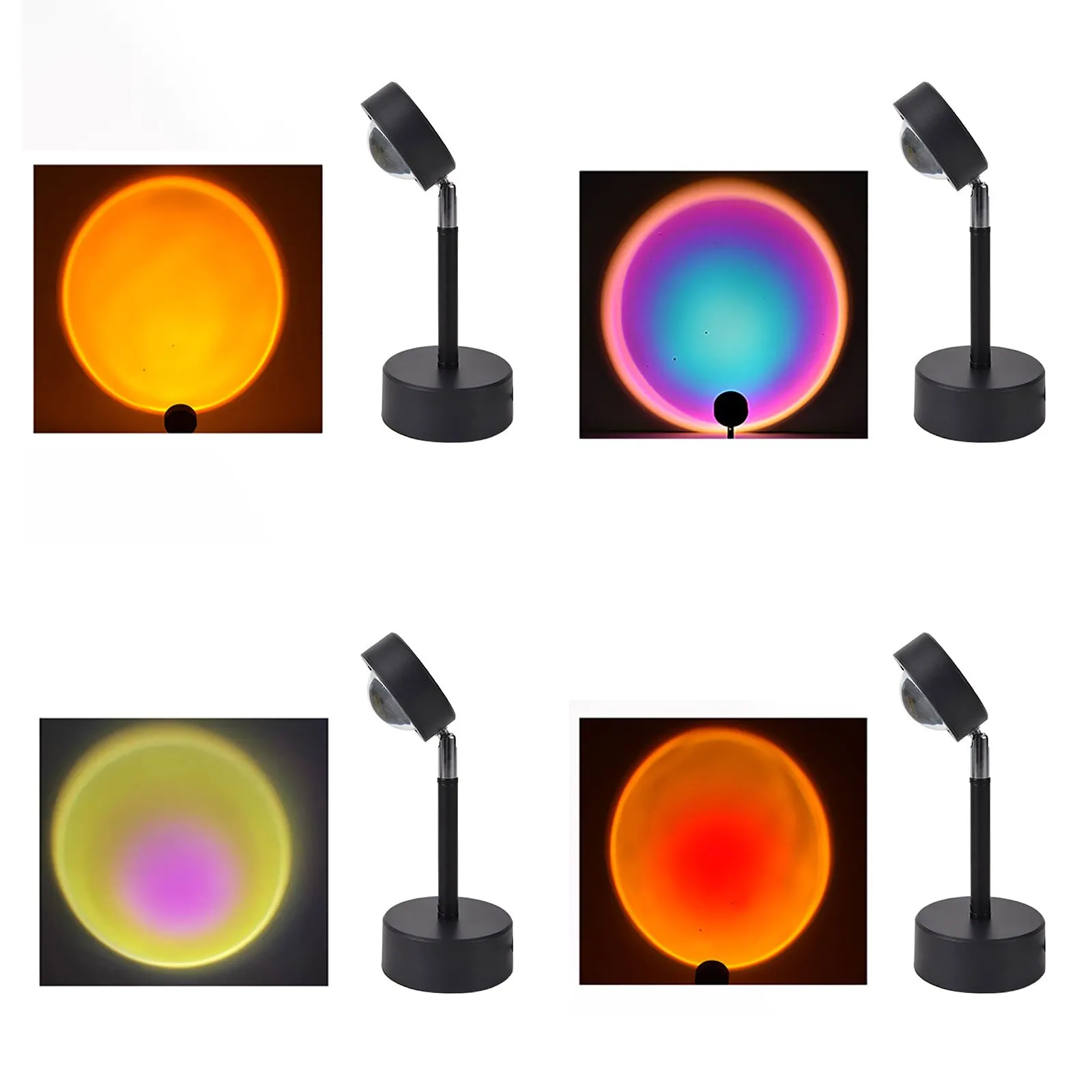 

Projector Sunset Lamp Led strip Night Light Floor Sunset USB Rainbow Bedroom Projection Home Decor Button Projector Background