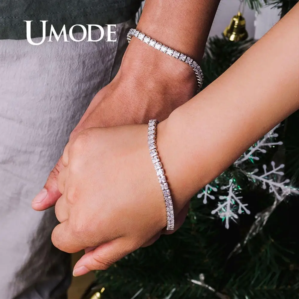 UMODE элегантные браслеты с подвесками AAA CZ Модные Свадебные Браслеты Дружба