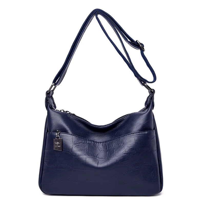 Bolsas De Mujer, маленькие сумки через плечо для женщин, кожа, роскошные сумки, женские сумки, дизайнерские сумки - Цвет: Blue