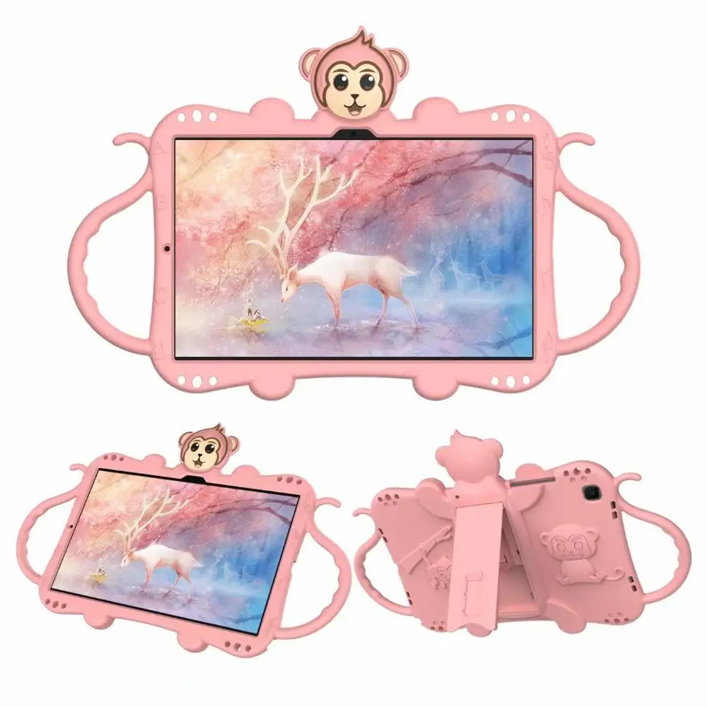 

Silicone Case for Samsung Galaxy Tab A7 10.4 Inch 2020 T500 T505 Non-toxic Shockproof Stand Kids Safe Tablet Cover + Pen