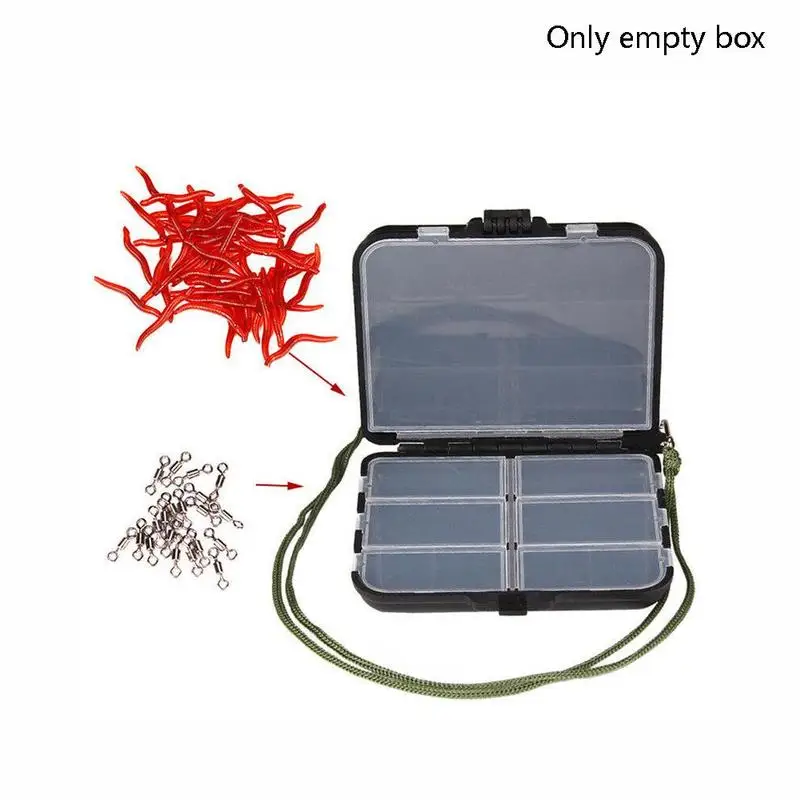 Пластиковая рыболовная коробка приманки Крючки переносной чехол для хранения