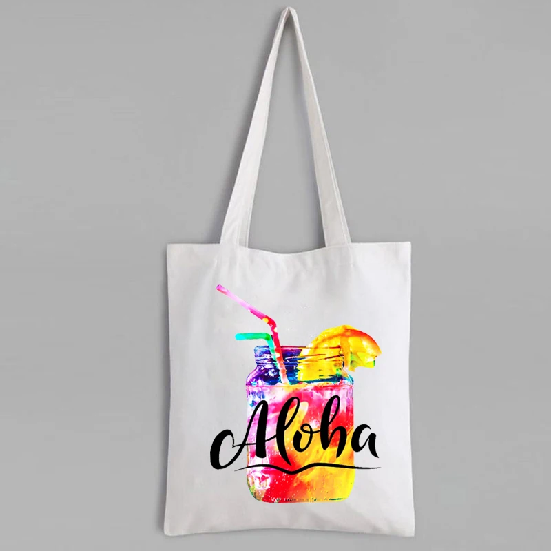 

Холщовая Сумка-тоут для путешествий, отпуска, пляжа алохи