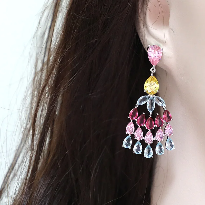 

Mix and match water drop tassel earrings 210318-48