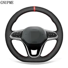 Черная замшевая модель для Volkswagen VW Atlas Golf 8 Mk8 Polo Jetta Passat B9 Tiguan 2020-2022, автомобильные аксессуары