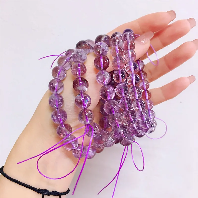 

Лидер продаж, натуральный лечебный кристаллический браслет, красивый браслет с аметистом для украшения Женщины