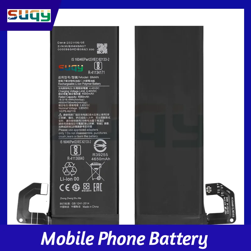 

BM4N Оригинальный аккумулятор для телефона 4780 мАч для xiaomi Mi 10 5G Аккумулятор для Mi 10 5G Сменный аккумулятор для xiaomi 10 5G батарея