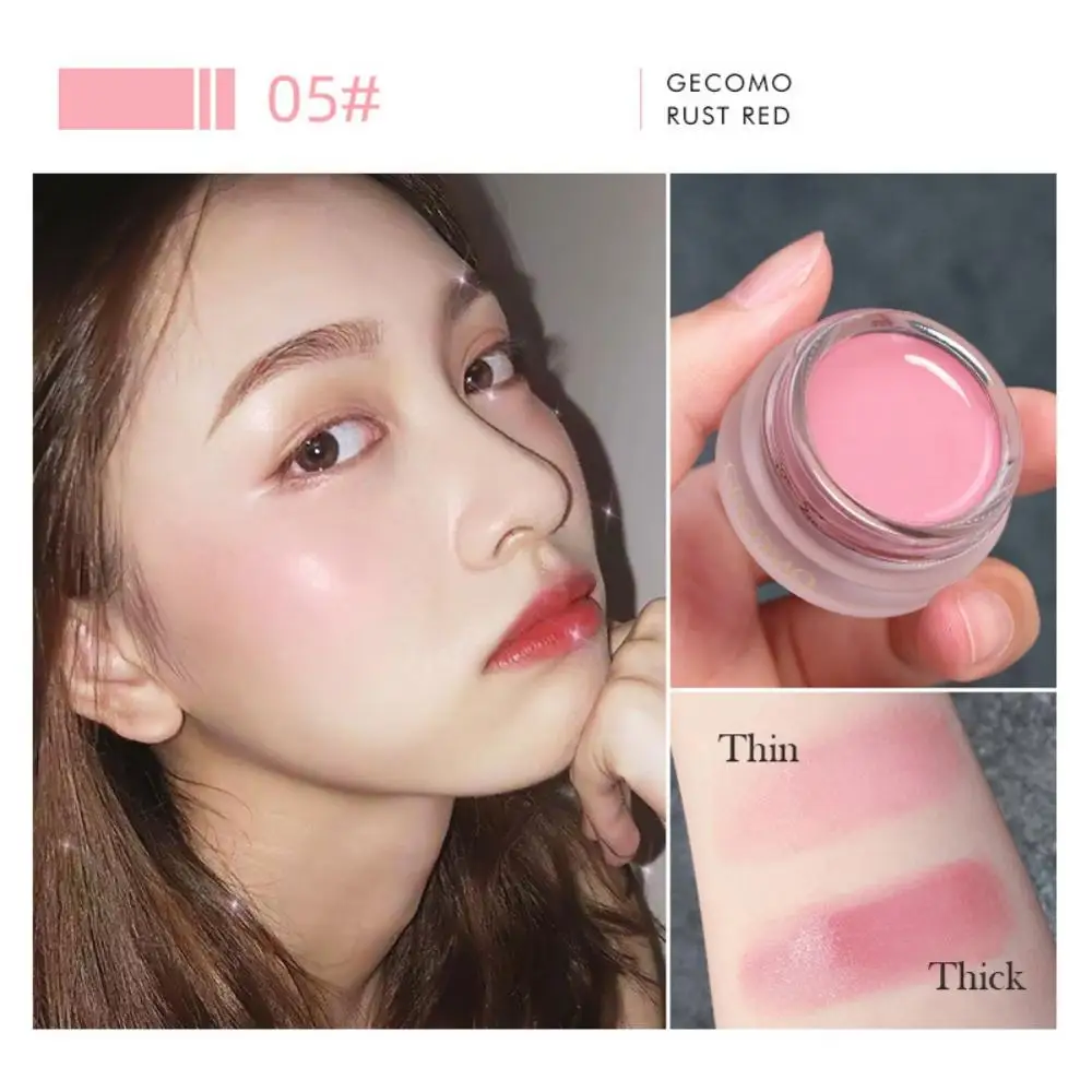 A05 New Jelly Blush Long Lasting Shiny Brighten Makeup Effects Colorfast Jell Blush Cream Blush - Цвет: A05