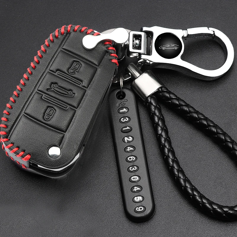 Люкс из натуральной кожи ключа автомобиля чехол Обложка для Peugeot 107 206 207 208 306 307 308