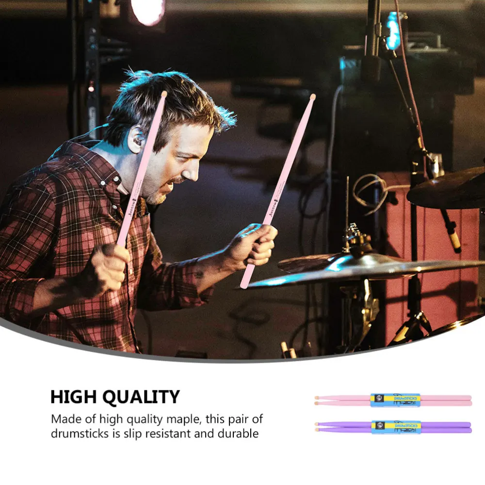 

2 Pairs Percussion Drum Tool Maple Drumstick Useful Percussion Instruments Stick