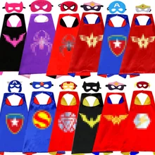 2021 Superhero Capes with Masks for Kids Birthday Party Supplies Party Favor Halloween Costumes Dress Up Girls Boys Cosplay