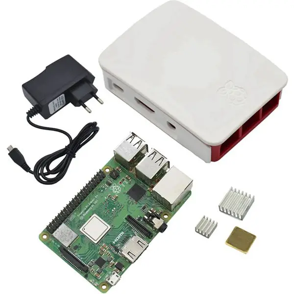 EU Plug 4 в 1 для Raspberry Pi 3 Model B+(плюс)+ Abs чехол+ 5V 2.5A Мощность адаптер для Raspberry Pi 3B+ радиаторы - Комплект: EU Plug