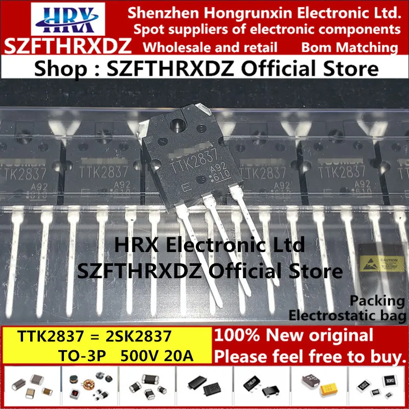 TTK2837 TO-3P K2837 TO3P 2SK2837 500V 20A силиконовый N канал MOS Тип измельчитель регулятор 25 шт./трубка(10 шт