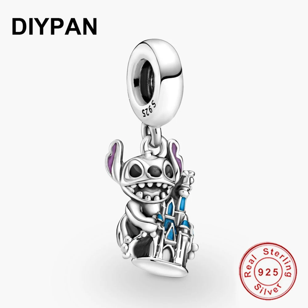 Подходят для оригинального браслета Pandora, женская серебряная строчка и Бриллиантовая бижутерия - изображение