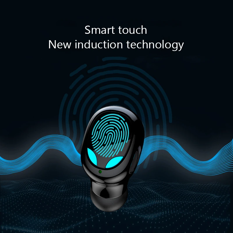 TWS Bluetooth наушники с микрофоном светодиодный дисплей беспроводные IPX7