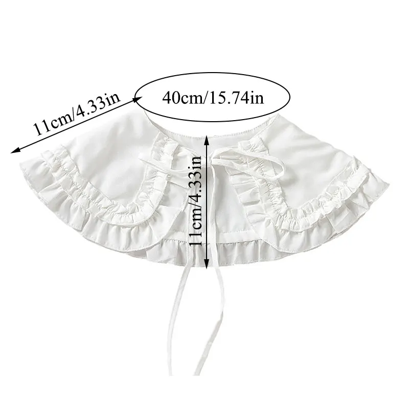 

2020 Japanese Women Girls Lolita Doll Double Layer Ruffles Fake Collar Shoulder Wrap