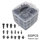 Панель Отделки Двери 620 шт.компл. заклепка на автомобильный бампер 16 видов крепежных зажимов, смешанные автомобильные крепежи, аксессуары для интерьера