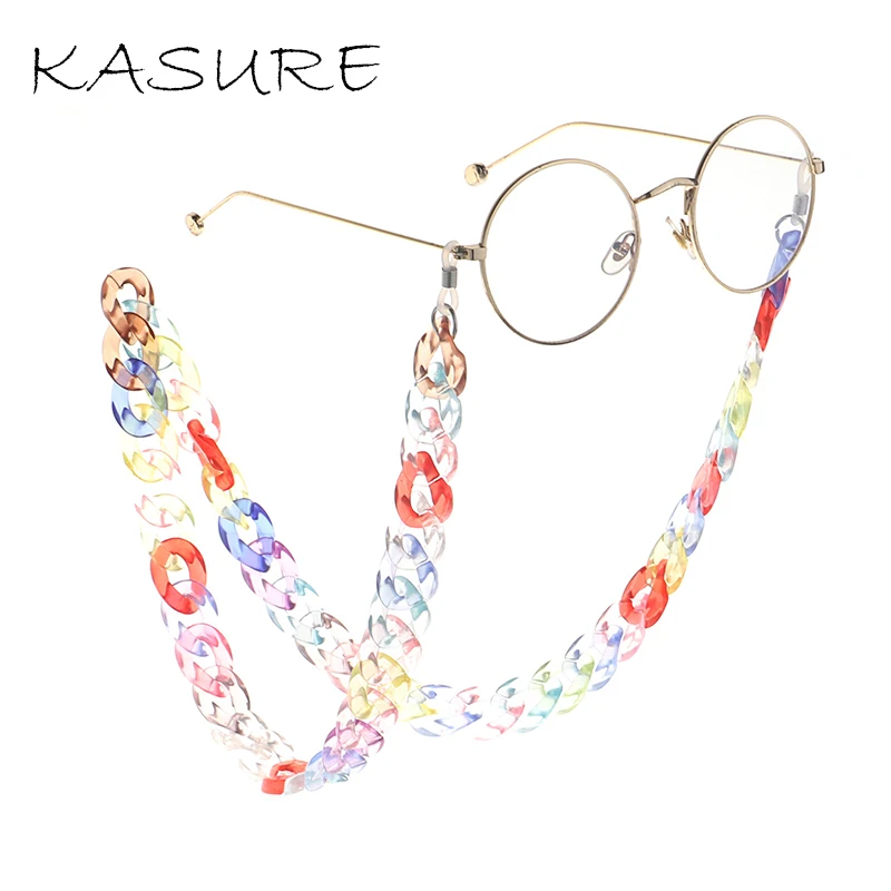 Прозрачная цветная акриловая цепочка для солнцезащитных очков Kasure женские очки