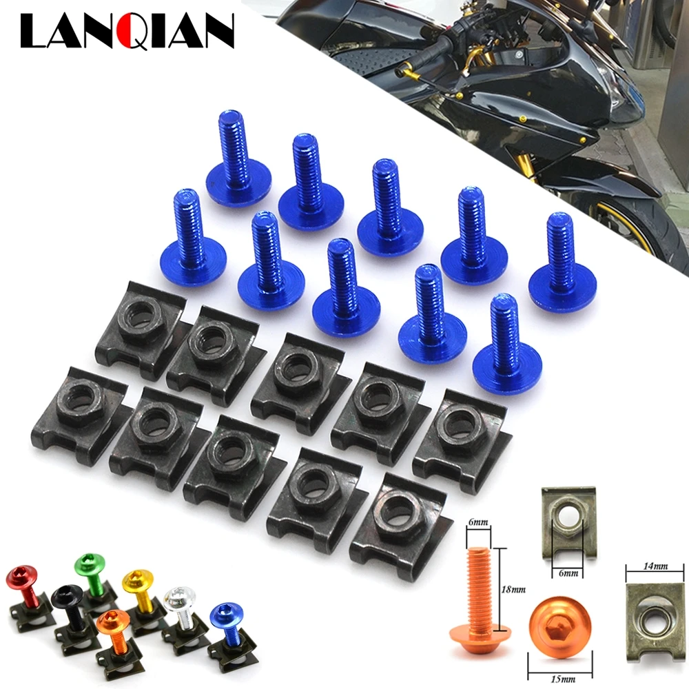 

Motorcycle Fairing Screws Fastener Clips Body Spring Nut Bolts Kit For Yamaha Blaster yzs200 wloverine 350 warrior Yfm350 Parts