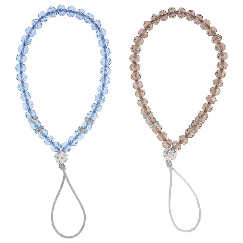 

2pcs Beaded Cell Phone Chains Phone Wrist Chain Anti-lost Phone Lanyards