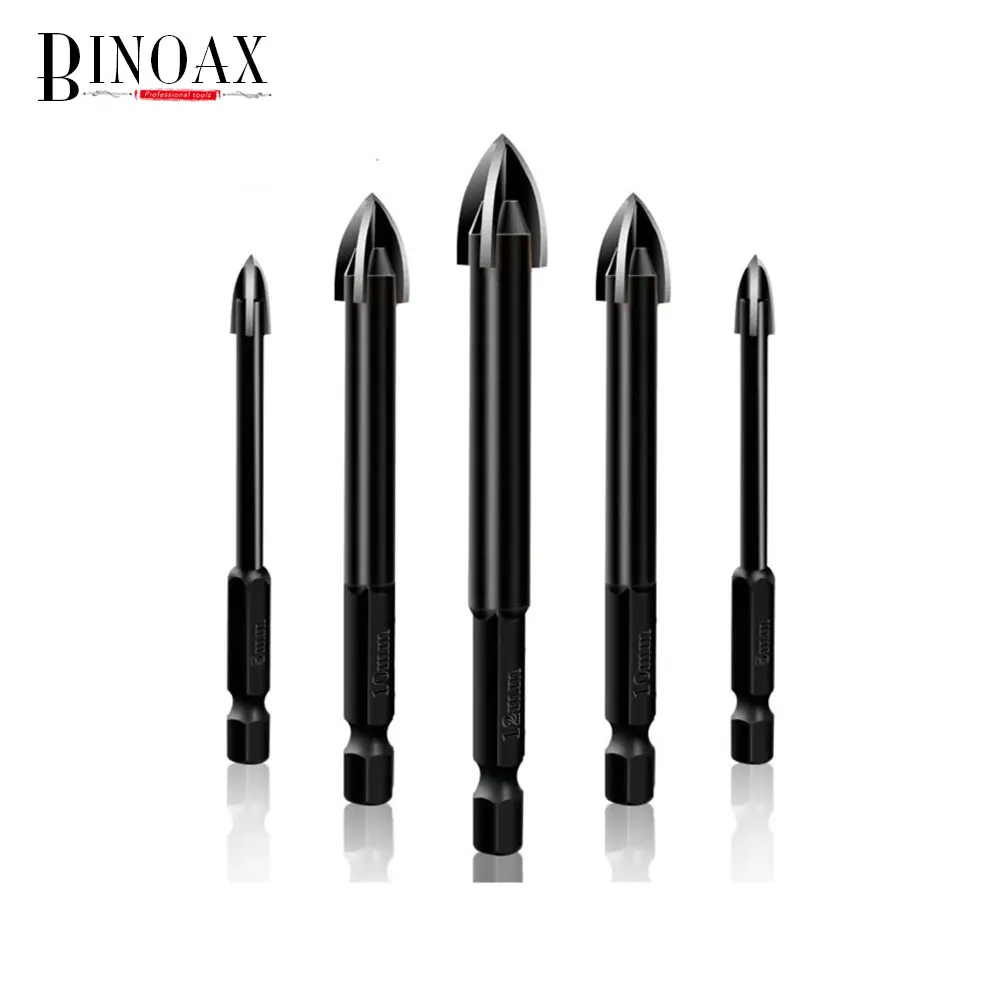 BINOAX 6 шт. набор стеклянных Сверл из вольфрамовой стали с твердосплавными точками 4