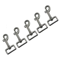 5pcs 316 stainless steel 80mm swivel square spring dog snap hook heavy duty key chain snap hook