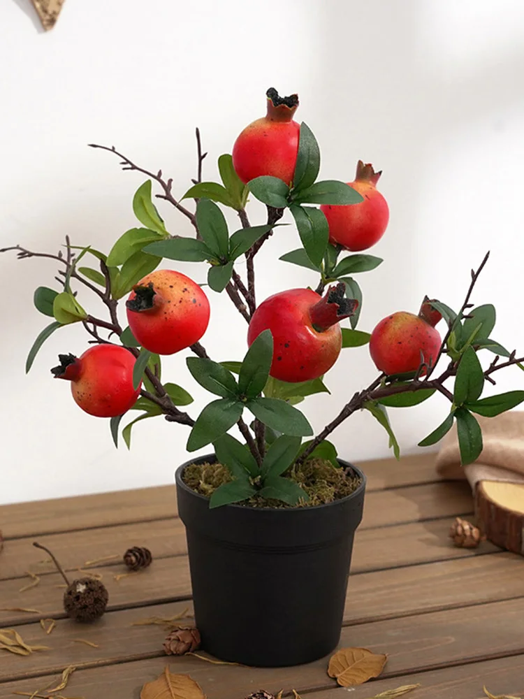 Искусственные фруктовые деревья имитация лимон бонсай домашний декор Горшечное