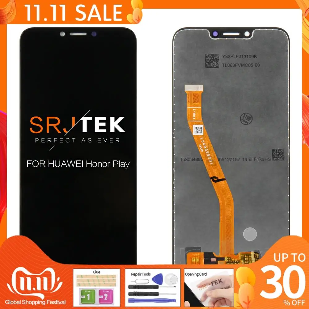 

ЖК-дисплей 6,39 дюйма для Huawei Honor Play 3, сенсорный экран с дигитайзером в сборе для Honor Play 3, ЖК-дисплей с рамкой, запасные части