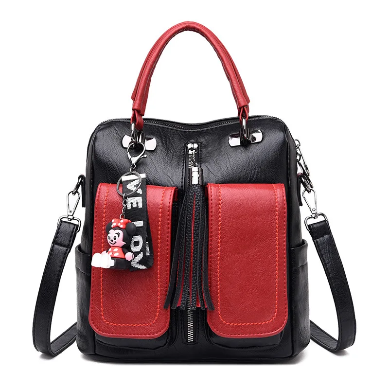 Occident fashion backpacks for school teenagers girls leather travel backpack women purses 2019 designer satchel | Багаж и сумки