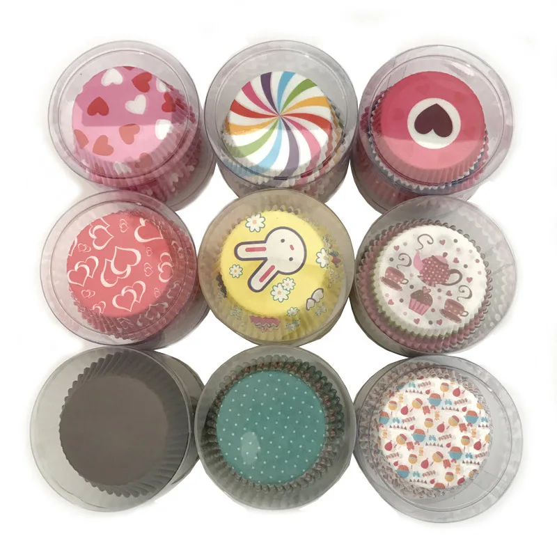 100 шт. выпечки чашки торт Бумага с защитным напылением от жирных следов и