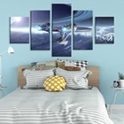 5 панелей, HD плакат с изображением знаменитого фильма Звездный путь, настенная живопись, плакат с космическим кораблем, Картина на холсте, декор для спальни