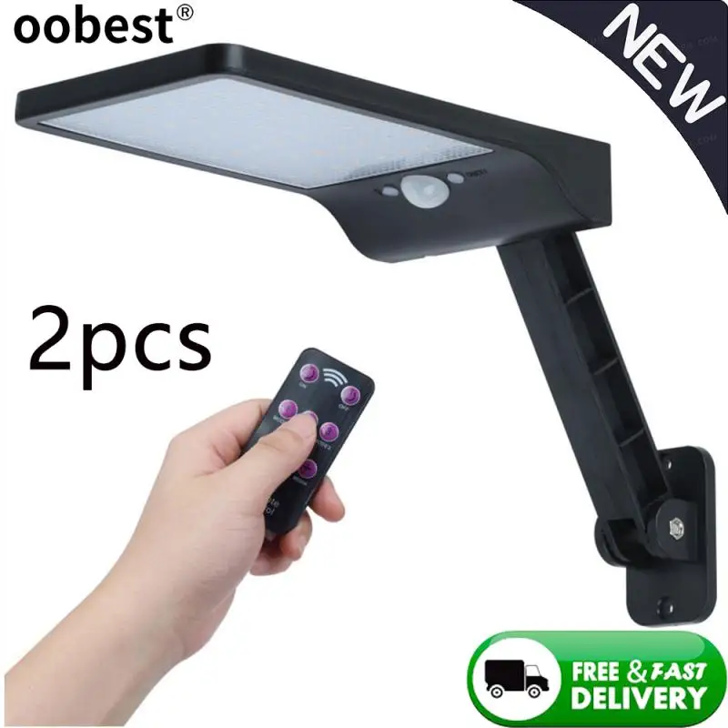 LED Solar Light Outdoor Spotlight Remote Control Lamps Motion Sensing Wall Lamp Lighting For Garden Decor | Лампы и освещение