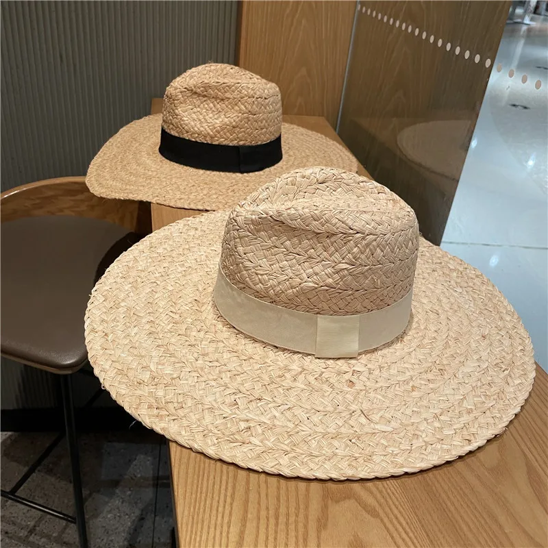 

Panama Custom Hat Men Women Beach Wide Brim Fedora High Quality Handmade Raffia Sun Protection Straw Hats Sombreros De Vaquero