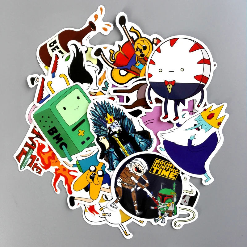 29 шт./компл. время приключений мультфильм ПВХ водонепроницаемый стикер для