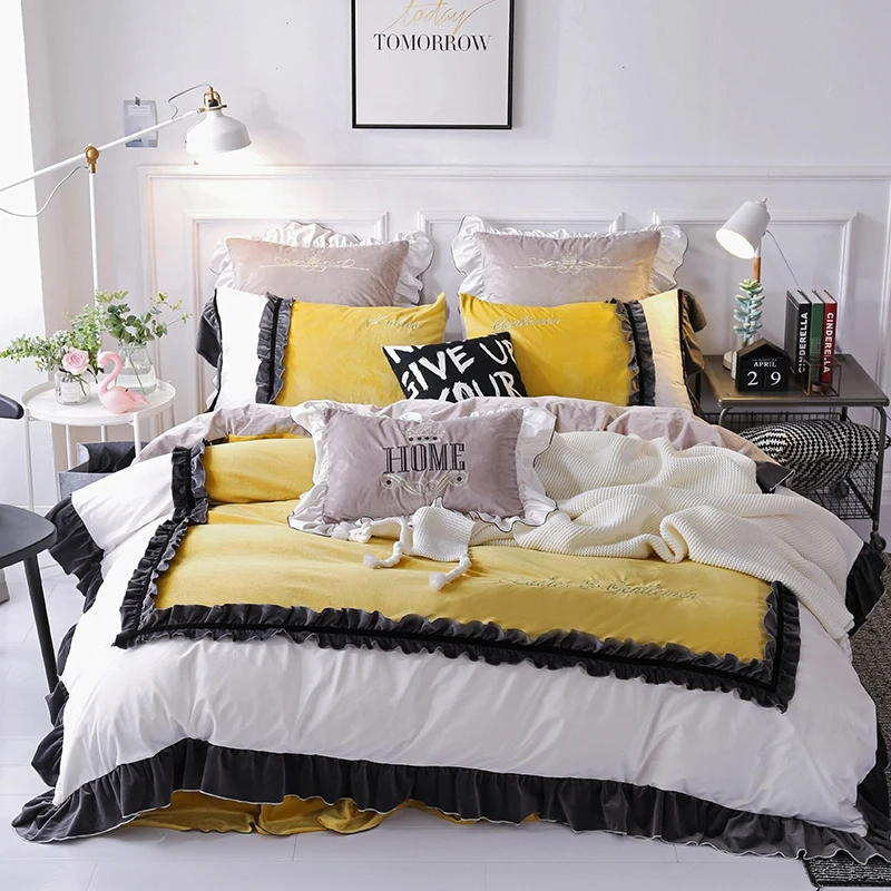 4 шт. фланелевые пододеяльники и юбка | Дом сад