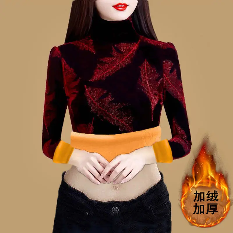 Женские футболки зимняя женская одежда водолазка новая футболка с длинным