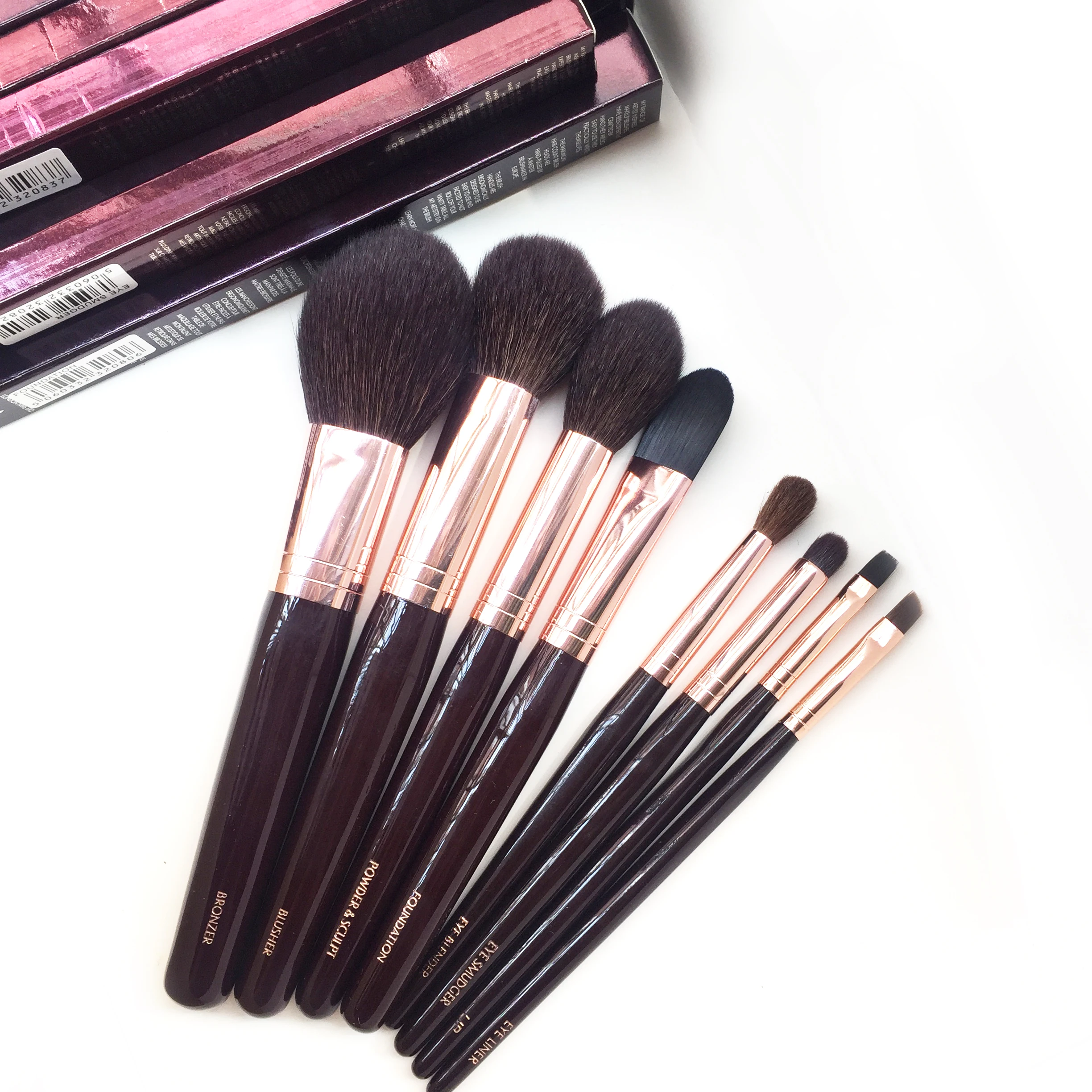Bd beauty, 8 кистей, полный набор-бронзатор/румяна/Блендер/Тональная основа/пудра и скульптура/размазывание/губы/подводка-красота Макияж Блендер инструменты