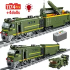 1270 шт., Детский конструктор железнодорожный поезд