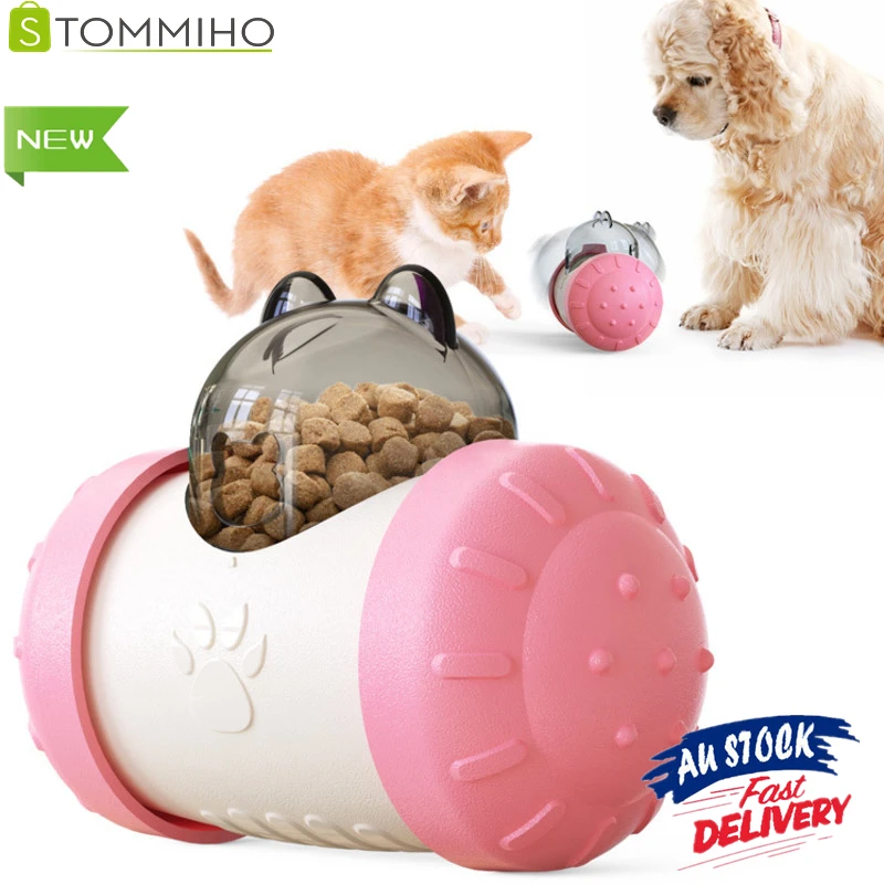 

STOMMIHO Pet Dogs Cats Toys Tumbler Shaking Leakage Slow Food Feeder Swing Car Training Educational Dispenser Training IQ Balls