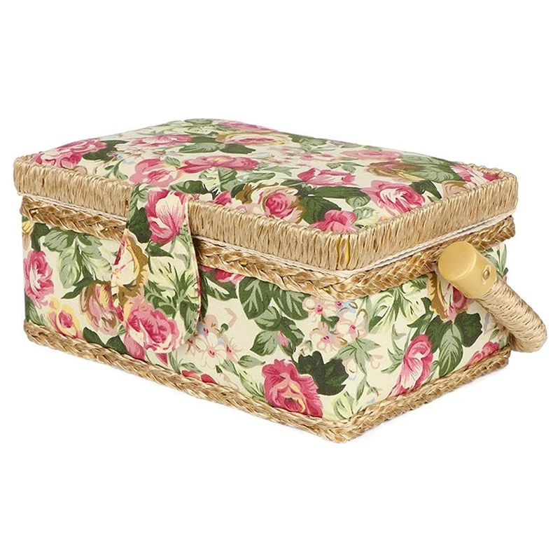 Корзина для шитья корзина ручной работы органайзер ниток и игл инструмент | Дом