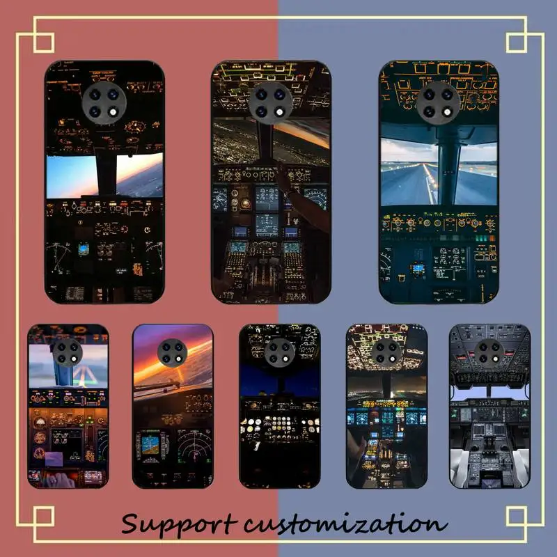 

Airplane Cockpit Fly Phone Case For Xiaomi Redmi Note 8A 7 5 Note 8pro 8T 9Pro TPU Coque for note 6pro Funda Capa