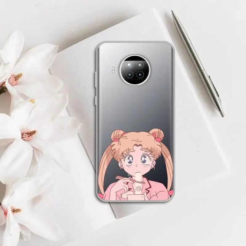 

Sailor Moon Phone Case Transparent for Xiaomi mi Redmi note 10 t 8 9 pro lite 11 Samsung S 8 9 10 20