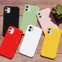 soft silicone tpu color shell candy pink blue yellow back cover phone case for iphone 6 7 8 plus x xr xs 11 12 mini pro max