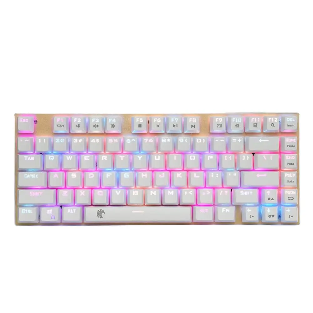 

E-Element Z-88 60% RGB Mechanical Gaming Keyboard LED BacklitWater Resistant,Compact 81Keys Anti-Ghosting for Mac PC,Gold+White
