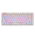 Механическая игровая клавиатура E-Element Z-88 60% RGB, водостойкая, компактная, 81 клавиша, защита от фиктивных нажатий, для Mac, ПК, золото и белый цвет